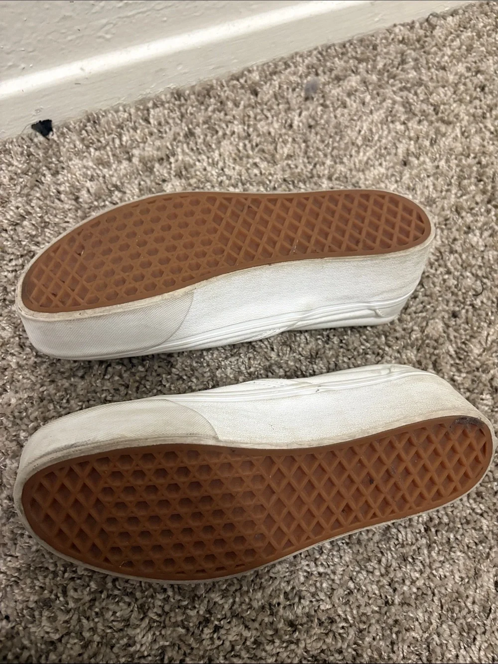 Vans Slip-On Canvas Sneakers in Off-White